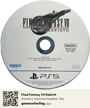 Final Fantasy VII Rebirth PlayStation 5, Asia disc