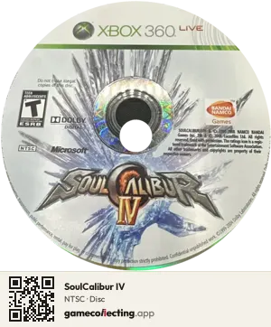 SoulCalibur IV Xbox 360, NTSC disc