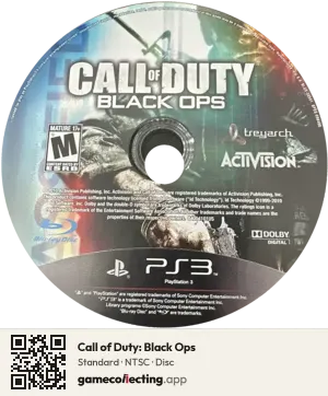 Call of Duty: Black Ops PlayStation 3, NTSC disc