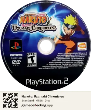 Naruto: Uzumaki Chronicles PlayStation 2, NTSC disc