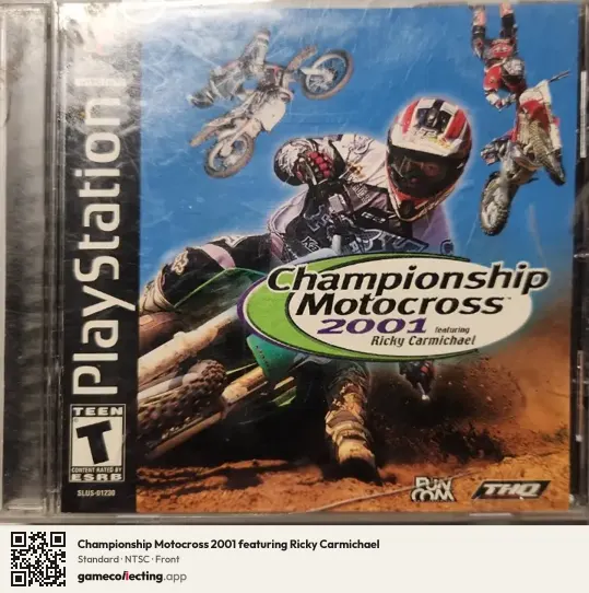 Championship Motocross 2001 featuring Ricky Carmichael PlayStation, NTSC box front