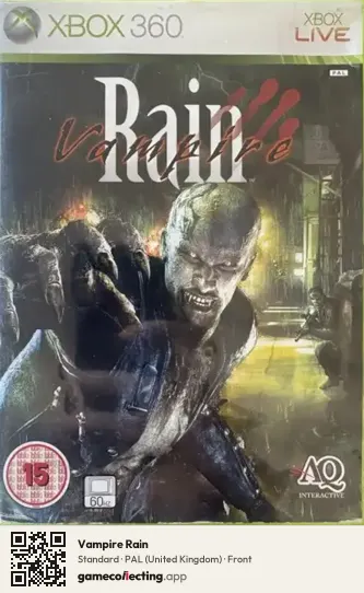 Vampire Rain Xbox 360, United Kingdom box front