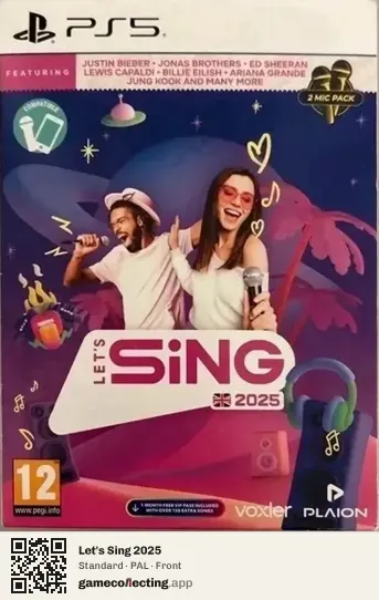 Let's Sing 2025 PlayStation 5, PAL box front