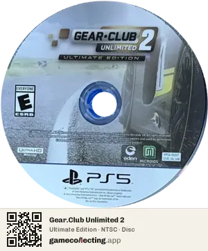 Gear.Club Unlimited 2 PlayStation 5, NTSC disc