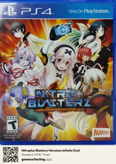 Nitroplus Blasterz: Heroines Infinite Duel PlayStation 4, NTSC box front