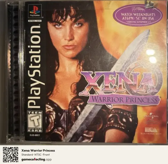Xena: Warrior Princess PlayStation, NTSC box front