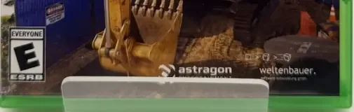 Construction Simulator, the ESRB box on its front
