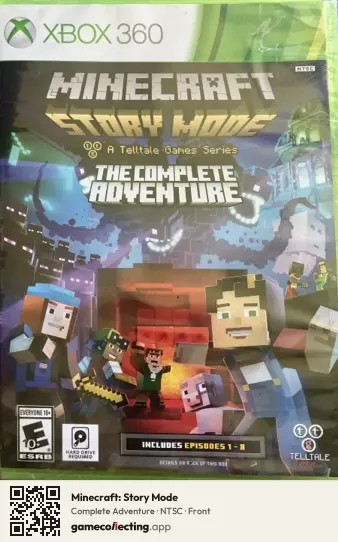 Minecraft: Story Mode Xbox 360, NTSC box front