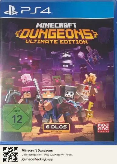 Minecraft Dungeons PlayStation 4, Germany box front