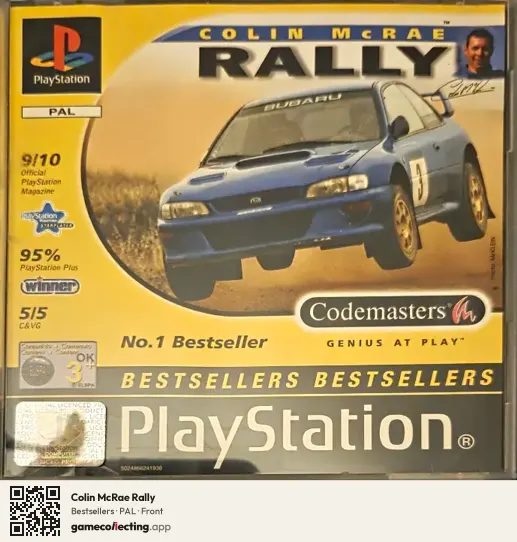 Colin McRae Rally PlayStation, PAL box front