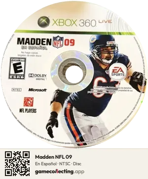 Madden NFL 09 Xbox 360, NTSC disc