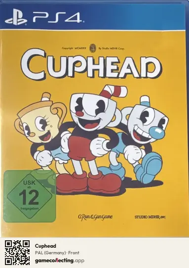 Cuphead PlayStation 4, Germany box front