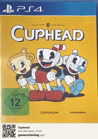 Cuphead PlayStation 4, Germany box front