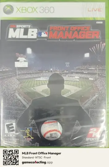 MLB Front Office Manager Xbox 360, NTSC box front