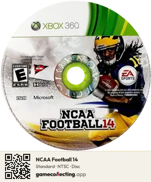 NCAA Football 14 Xbox 360, NTSC disc