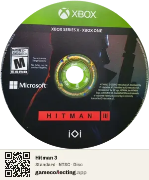 Hitman 3 Xbox Series X, NTSC disc