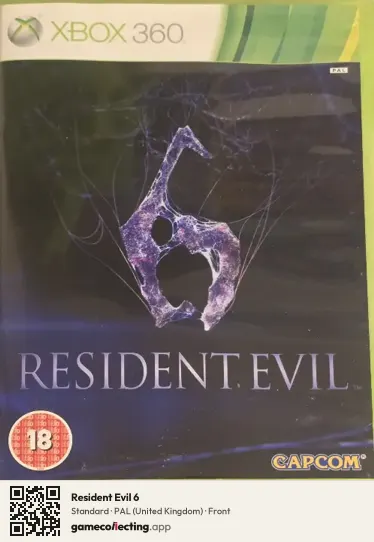 Resident Evil 6 Xbox 360, United Kingdom box front
