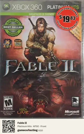 Fable II Xbox 360, NTSC box front