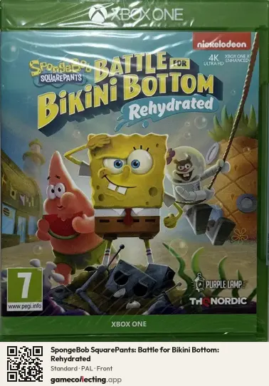 SpongeBob SquarePants: Battle for Bikini Bottom: Rehydrated Xbox One, PAL box front