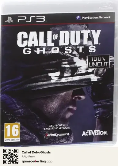 Call of Duty: Ghosts PlayStation 3, PAL box front
