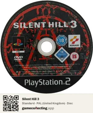 Silent Hill 3 PlayStation 2, PAL disc