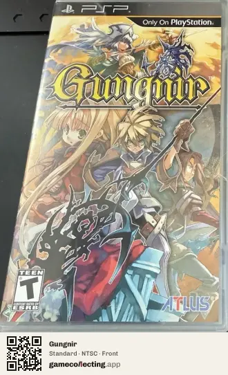 Gungnir PlayStation Portable, NTSC box front