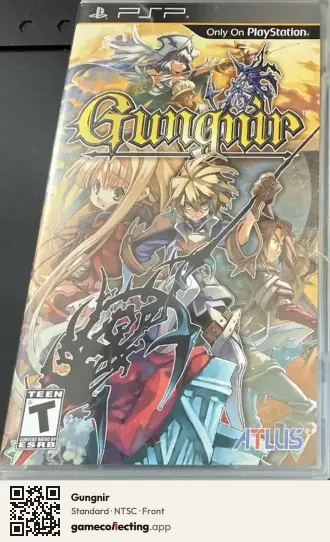Gungnir PlayStation Portable, NTSC box front