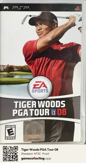 Tiger Woods PGA Tour 08 PlayStation Portable, NTSC box front