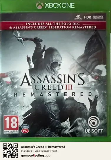 Assassin's Creed III Remastered Xbox One, Poland box front