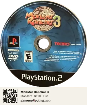 Monster Rancher 3 PlayStation 2, NTSC disc