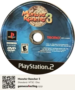 Monster Rancher 3 PlayStation 2, NTSC disc