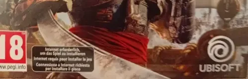 Assassin's Creed Black Flag Resynced, the PEGI square on its front