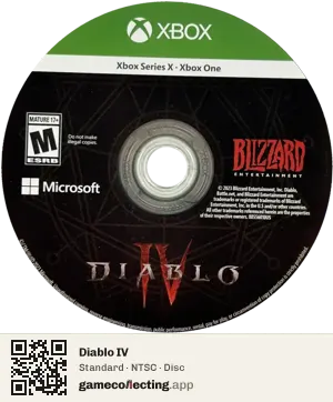 Diablo IV Xbox Series X, NTSC disc