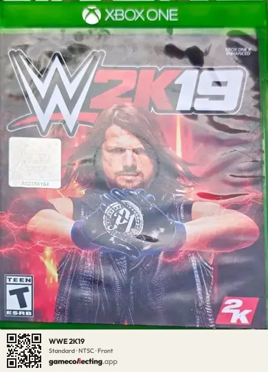 WWE 2K19 Xbox One, NTSC box front