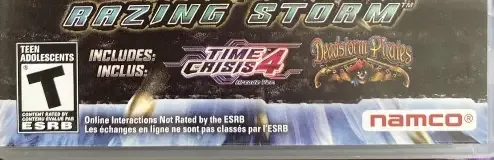 Time Crisis: Razing Storm, the ESRB box on its front