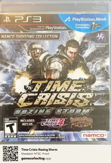 Time Crisis: Razing Storm PlayStation 3, NTSC box front