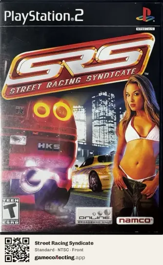 Street Racing Syndicate PlayStation 2, NTSC box front