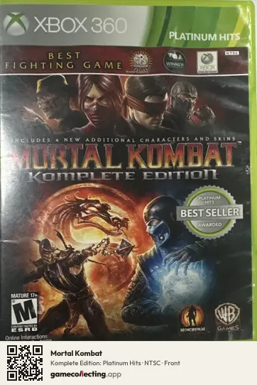 Mortal Kombat Xbox 360, NTSC box front
