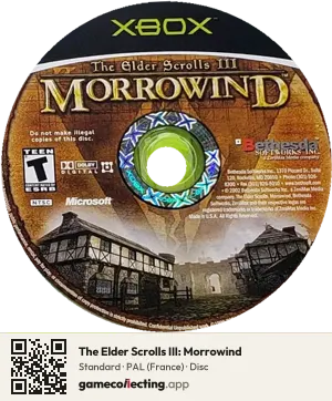 The Elder Scrolls III: Morrowind Xbox, PAL disc