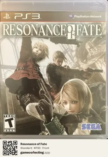 Resonance of Fate PlayStation 3, NTSC box front