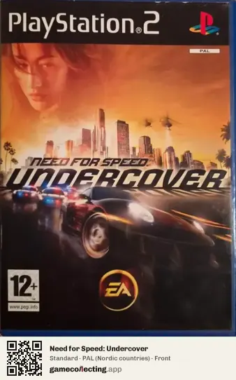 Need for Speed: Undercover PlayStation 2, Nordic countries box front