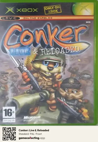 Conker: Live & Reloaded Xbox, PAL box front