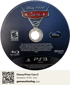 Disney/Pixar Cars 2 PlayStation 3, NTSC disc