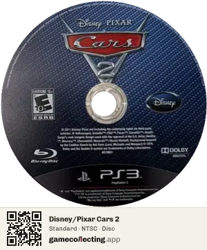 Disney/Pixar Cars 2 PlayStation 3, NTSC disc