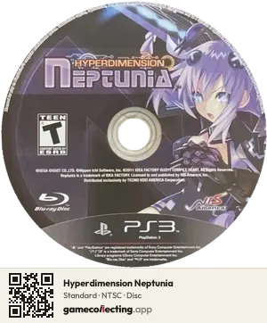 Hyperdimension Neptunia PlayStation 3, NTSC disc