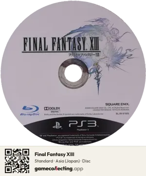 Final Fantasy XIII PlayStation 3, Asia disc