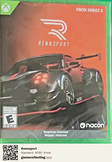 Rennsport Xbox Series X, NTSC box front