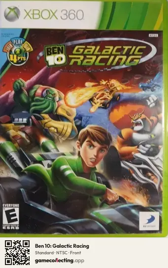 Ben 10: Galactic Racing Xbox 360, NTSC box front