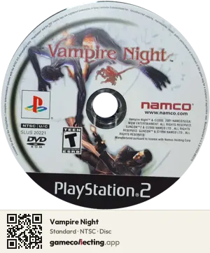 Vampire Night PlayStation 2, NTSC disc