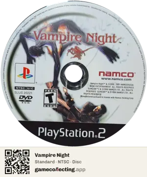 Vampire Night PlayStation 2, NTSC disc